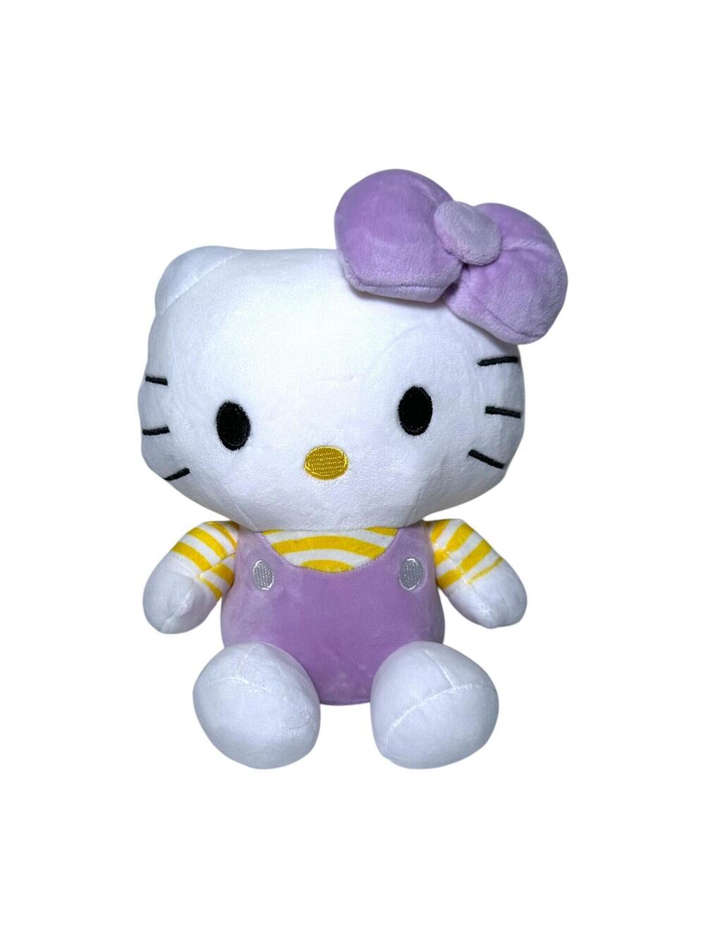 Sanrio 2024 Hello Kitty in Purple Overalls 8” Soft Plush Stuffed Animal